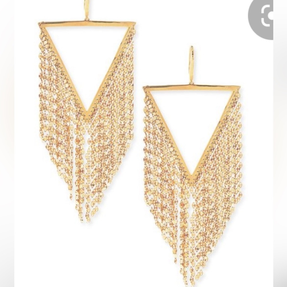Lana jewelry triangle fringe earrings
